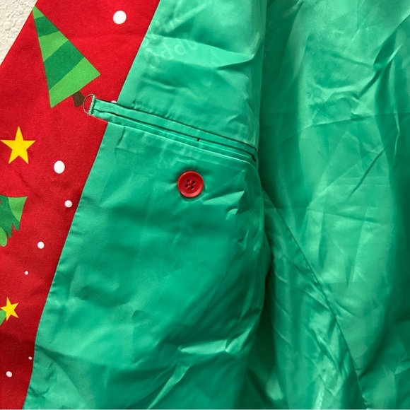 Opposuits Christmas Suit Blazer Jacket Christmas Tree Print NWOT L 42-44 - Picture 7 of 7